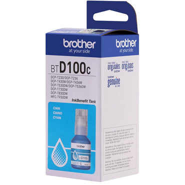 Garrafas de Tinta Brother BTD100C Ciano - Impressorajato