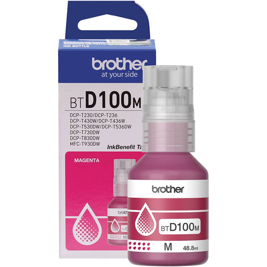Garrafa de Tinta Brother BTD100M Magenta - Impressorajato