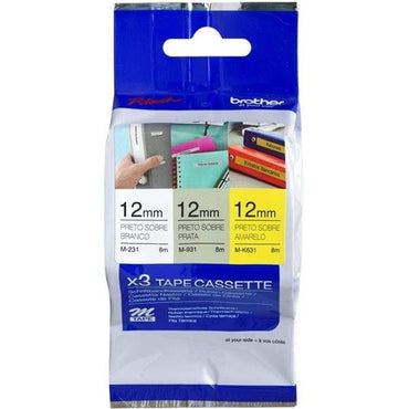 Fita p/rotulador Brother com 3 fitas M231/MK631/M931 MV3B - Impressorajato