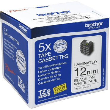 Fita para rotulador Brother TZe-231M5 - Pack com 5 unidades. - Impressorajato