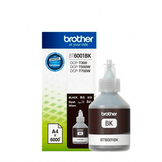 Refil de Tinta Brother BT 6001 BK Preto 108ml - Impressorajato