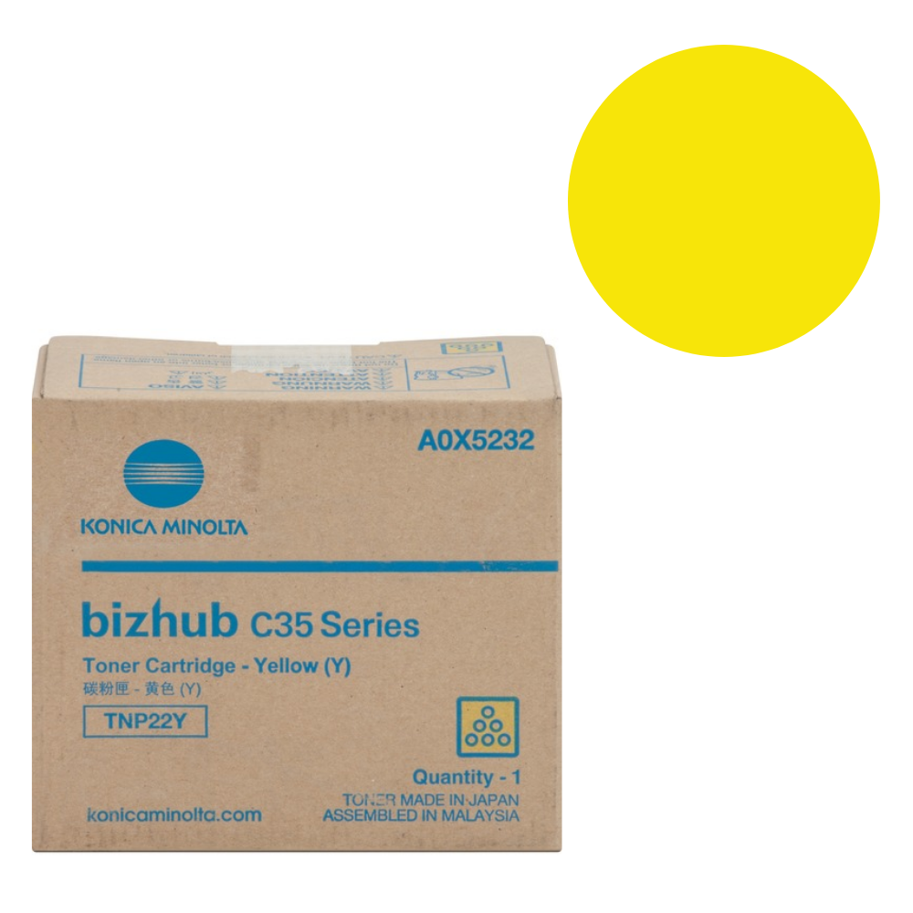 Toner Konica Minolta TNP22Y A0X5232 Amarelo para Bizhub C35