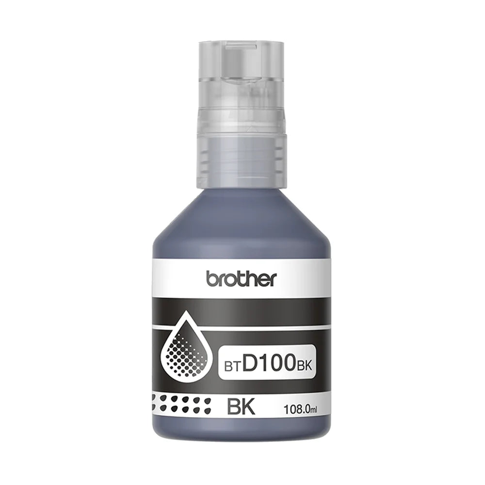 Garrafa de Tinta Brother Original BTD100BK Preto - Impressorajato