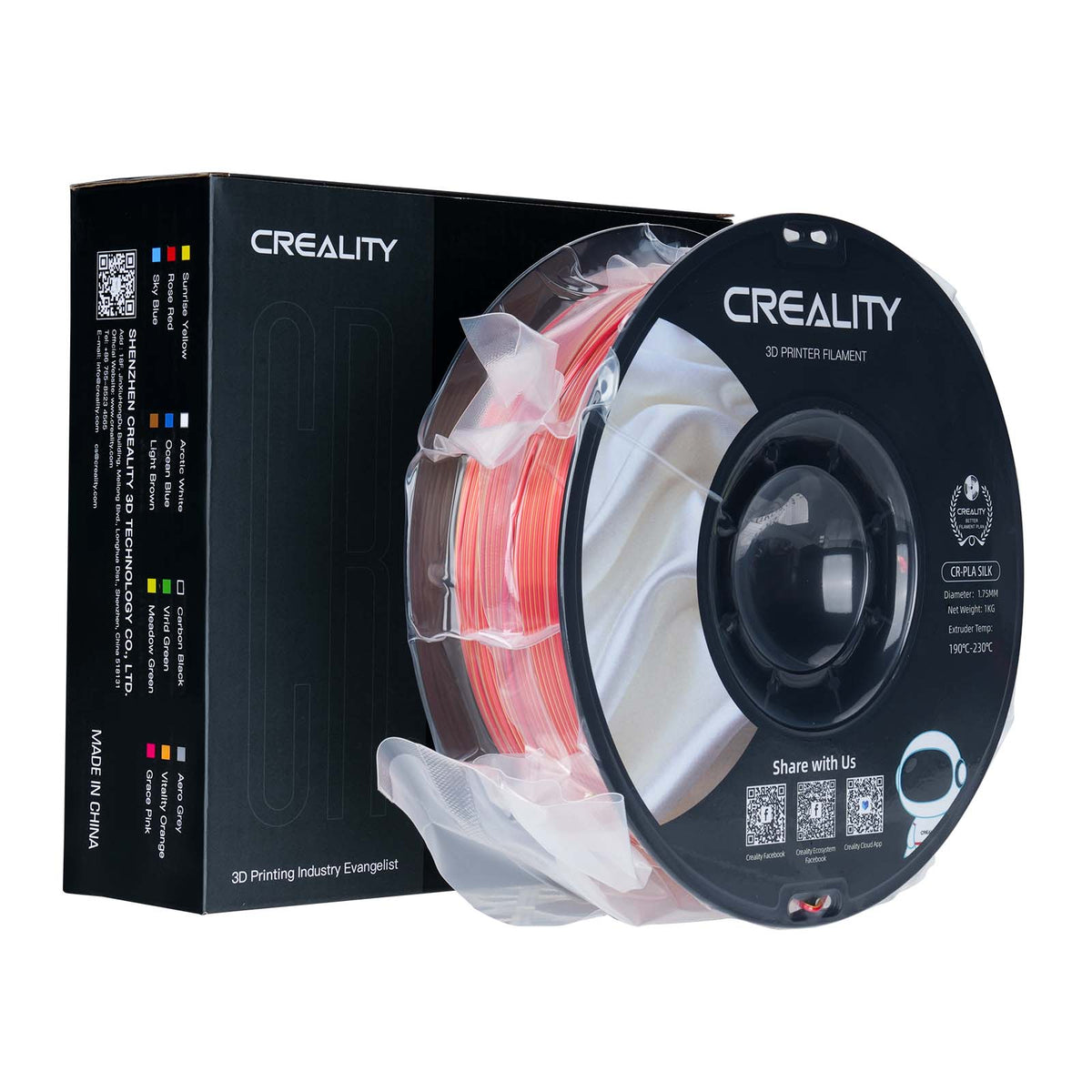 Filamento 3D Creality CR-Silk Dourado e Vermelho (Golden & Red) 1.75mm 1kg