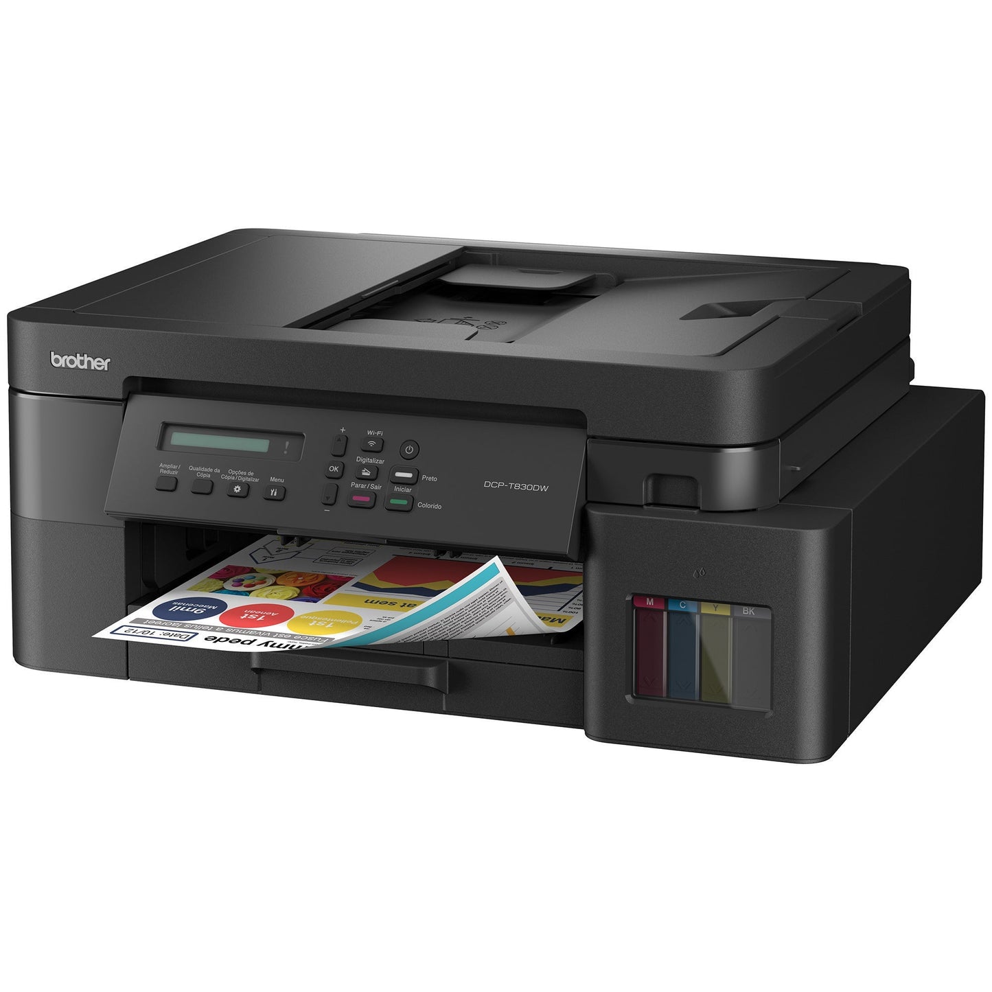 Impressora Multifuncional Brother DCP-T830DW Tanque de Tinta Colorida Duplex 110v - Impressorajato