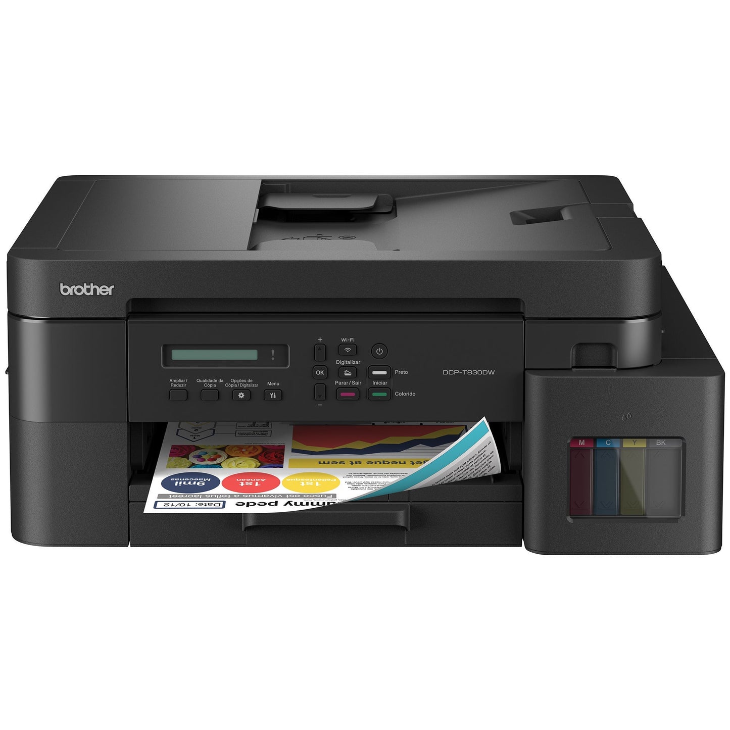 Impressora Multifuncional Brother DCP-T830DW Tanque de Tinta Colorida Duplex 110v - Impressorajato