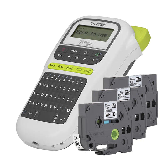 Kit Rotulador Brother PT H110 + 3 Fitas TZe231