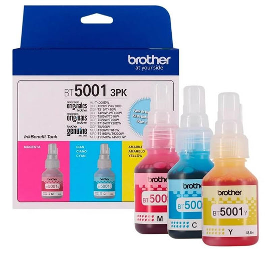 Kit 3 Garrafas de Tintas Coloridas BT50013PK - Impressorajato