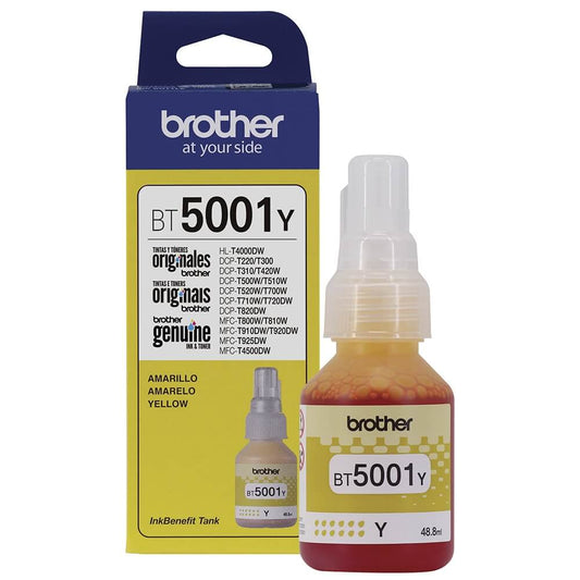 Refil de Tinta Brother BT 5001 Y Amarelo - Impressorajato