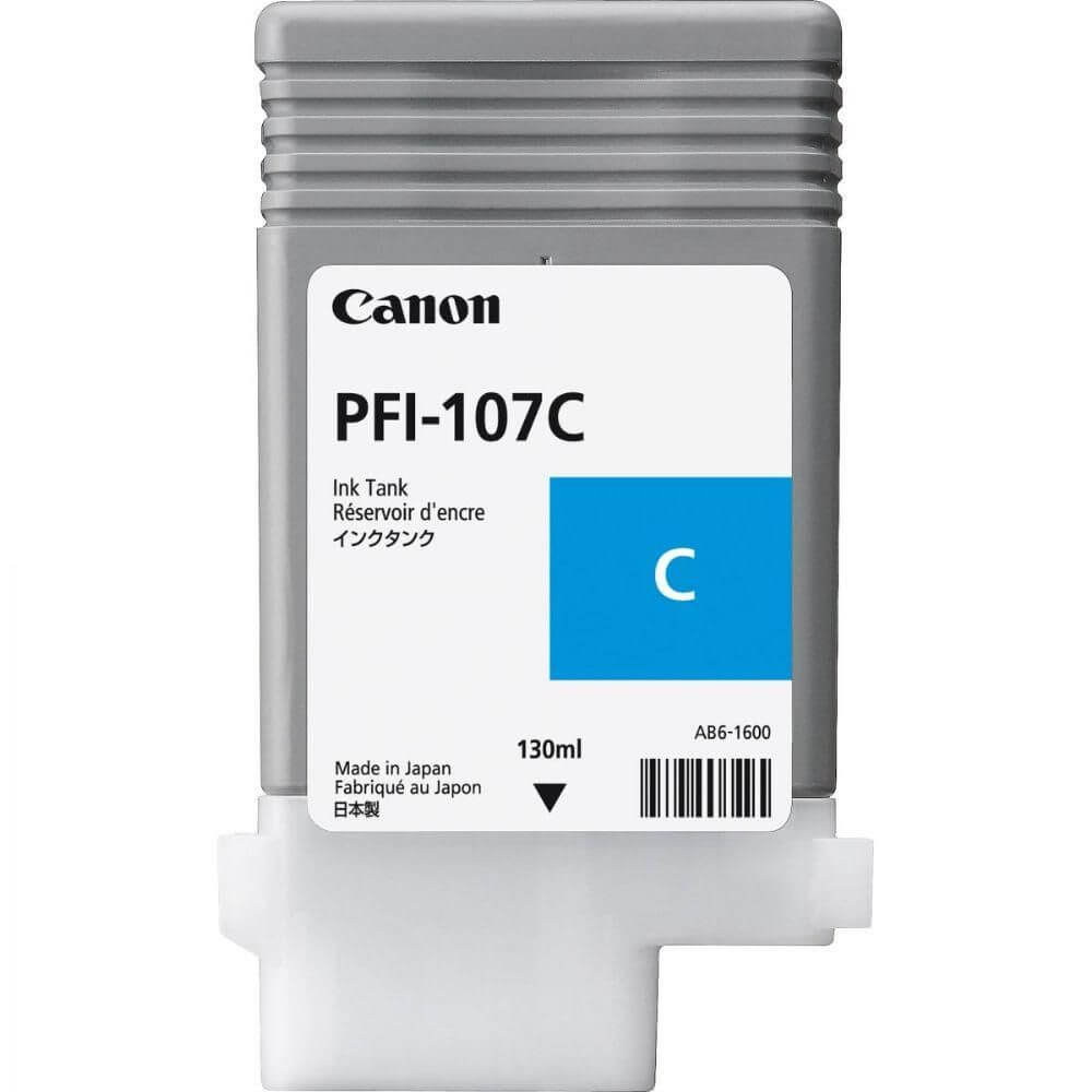 Cartucho Plotter Canon PFI 107 C Ciano - Impressorajato