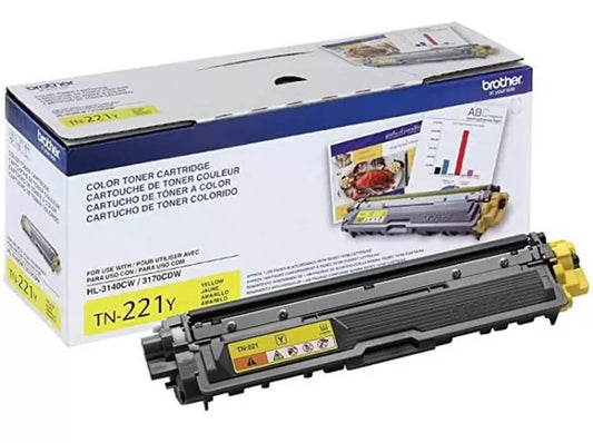 Cartucho Toner Brother TN-221Y Amarelo - Impressorajato