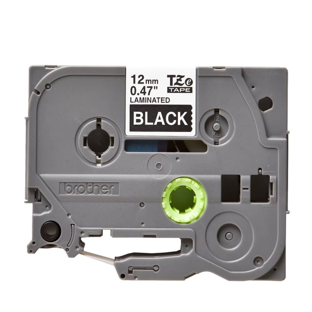 Fita Brother TZE-335 (TZ-335) 12mm Branco/Preto - Impressorajato