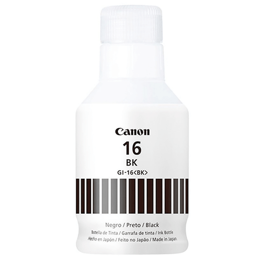 Refil de Tinta Canon GI-16BK Preto Original 167ml - Impressorajato
