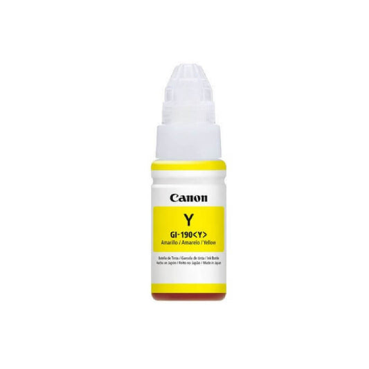 Refil de Tinta Canon GI 190 Y Amarelo 70ml - Impressorajato