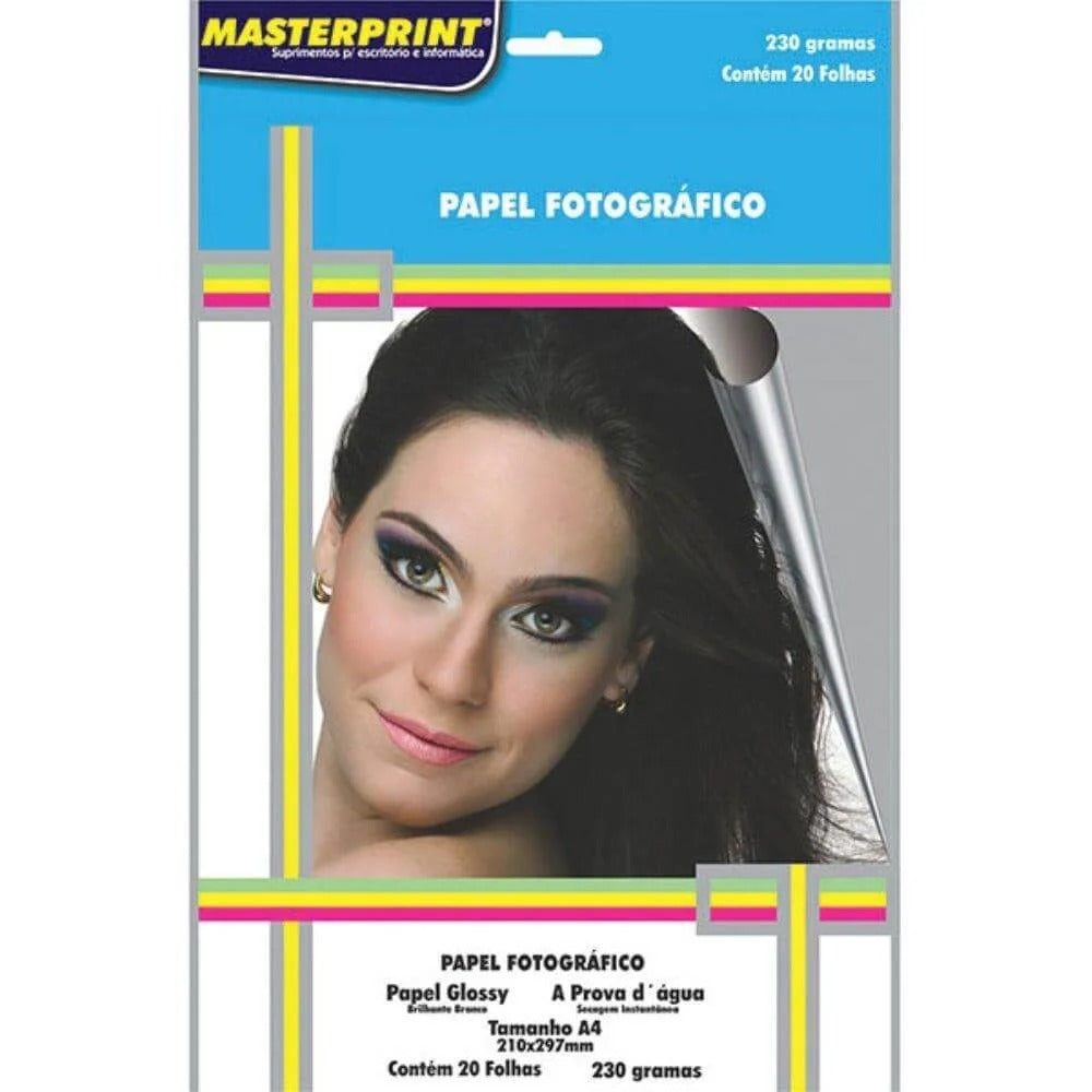 Papel Fotográfico Neutro A4 230g PP 20 Folhas