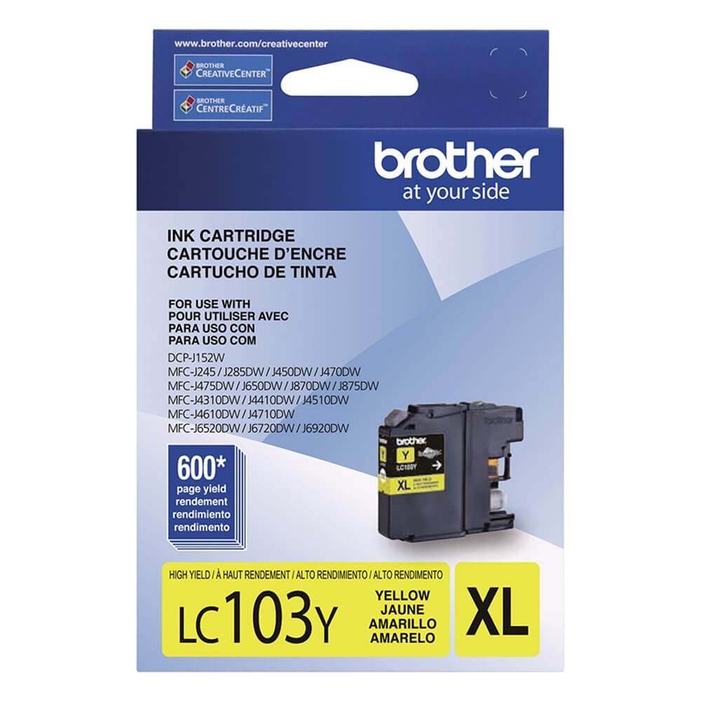 Cartucho de Tinta Brother LC 103 Y Amarelo - Impressorajato