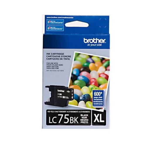 Cartucho Tinta Brother LC-75BK Preto Original - Impressorajato
