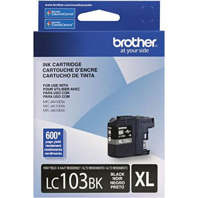 Cartucho de Tinta Brother LC 103 BK Preto - Impressorajato