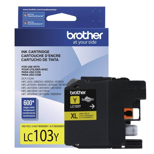 Cartucho de Tinta Brother LC 103 Y Amarelo - Impressorajato