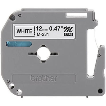 Fita para Rotulador Brother M-231 12mm Preto/Branco Original - Impressorajato