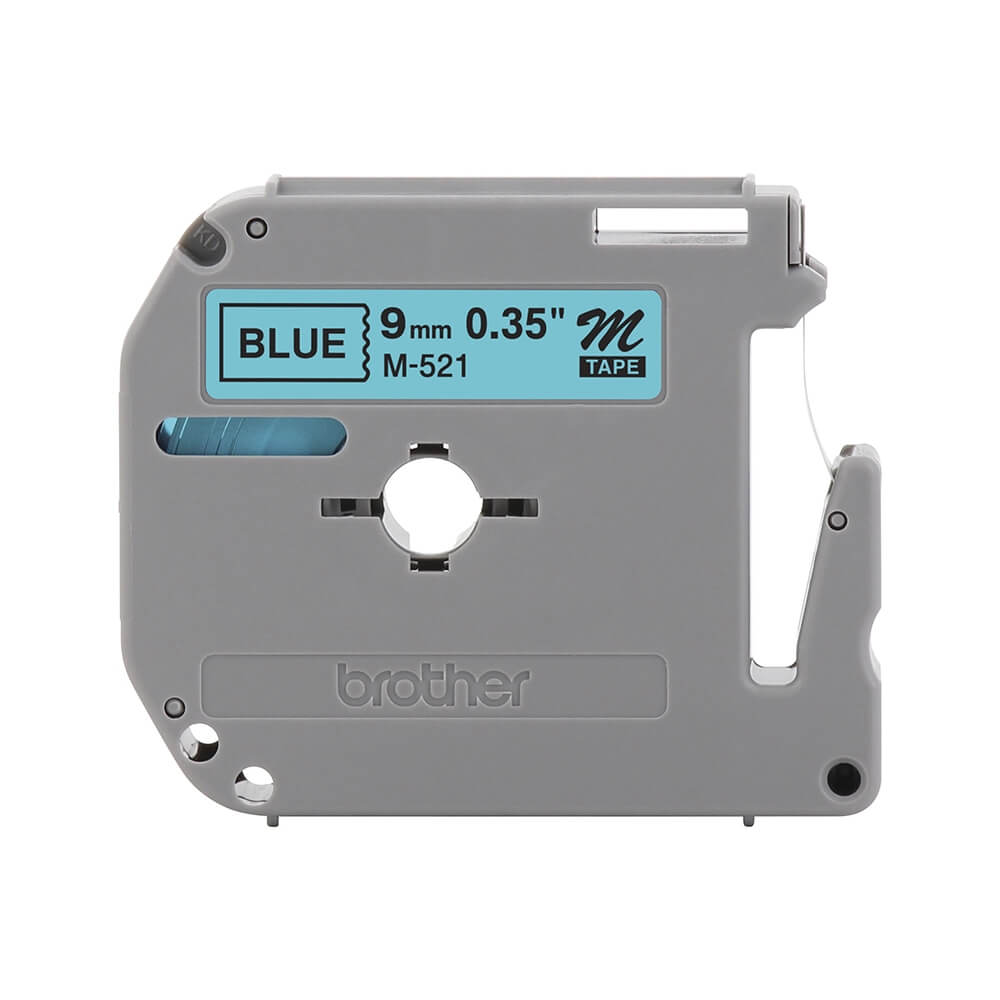 Fita Brother M-521 9mm Preto/Azul - Impressorajato