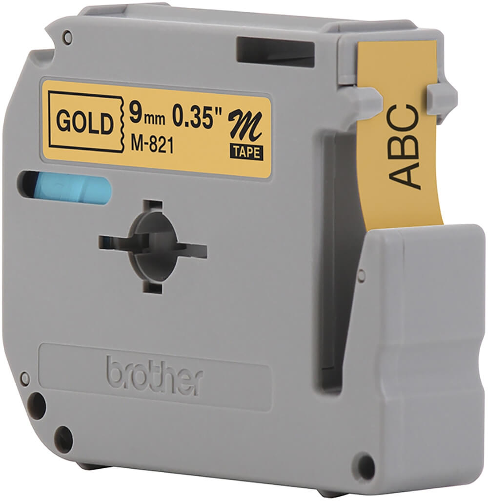 Fita Brother M-821 9mm Preto/Dourado - Impressorajato