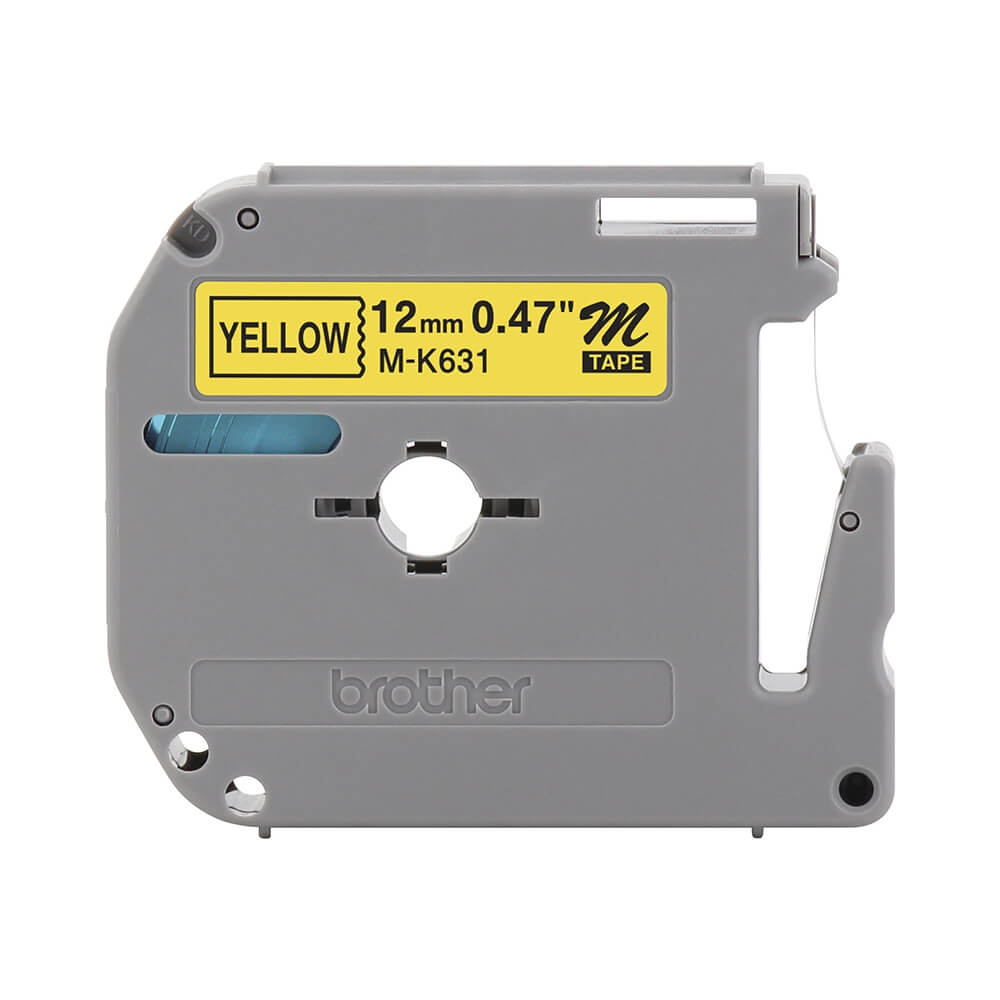Fita Brother MK-631 12mm Preto/Amarelo - Impressorajato
