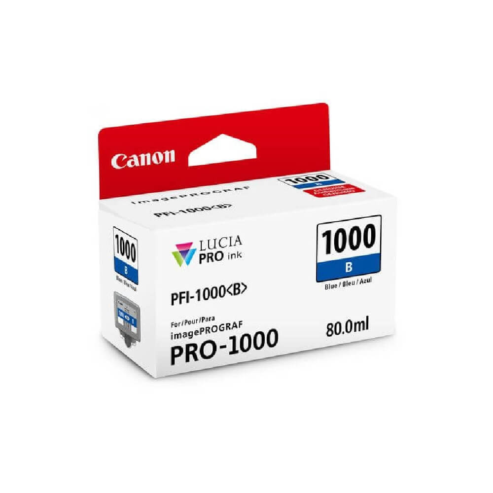 Cartucho de Tinta Canon PFI 1000 B Azul 80ml - Impressorajato
