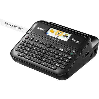Rotulador Brother eletrônico portátil PT-D610BT Preto Bluetooth - Impressorajato