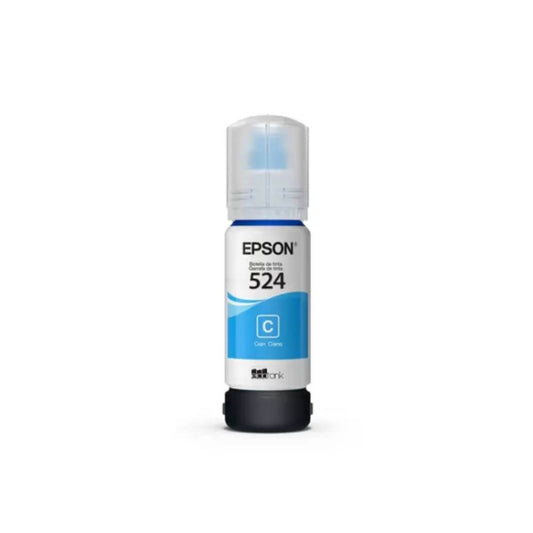 Garrafa de tinta Epson T524 T524220AL Ciano 70ml para L15150 L15160 L6490 - Impressorajato