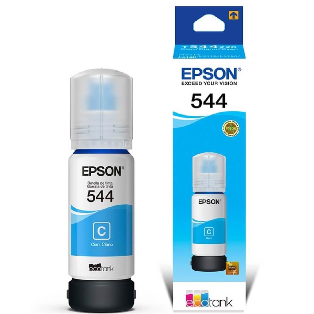 Refil de Tinta Epson T544 T544220 Ciano para L3150 L3110 65ml - Impressorajato