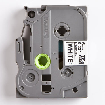 Fita Brother TZE-211 6mm Preto/Branco - Impressorajato