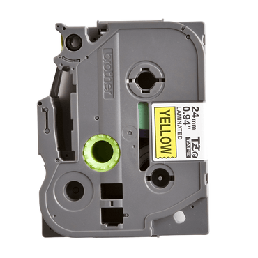 Fita Brother TZe-651 24mm Preto/Amarelo - Impressorajato