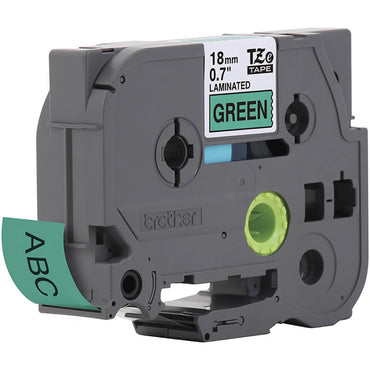 Fita Brother TZE-741 18mm Preto sobre Verde - Impressorajato
