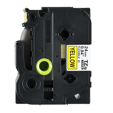 Fita Brother TZE-FX651 24mm Preto sobre Amarelo - Impressorajato