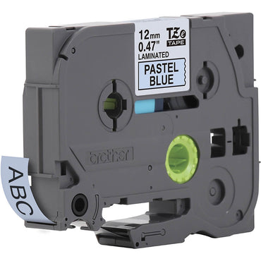 Fita Brother TZE-MQ531 12mm Preto sobre Azul Pastel - Impressorajato