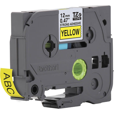 Fita Industrial Brother TZE-S631 12mm Preto/Amarelo - Impressorajato