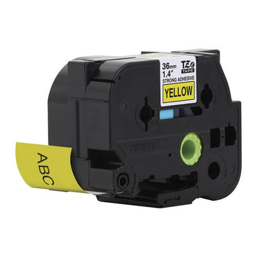 Fita Brother TZE-S661 36mm Preto sobre Amarelo Industrial - Impressorajato