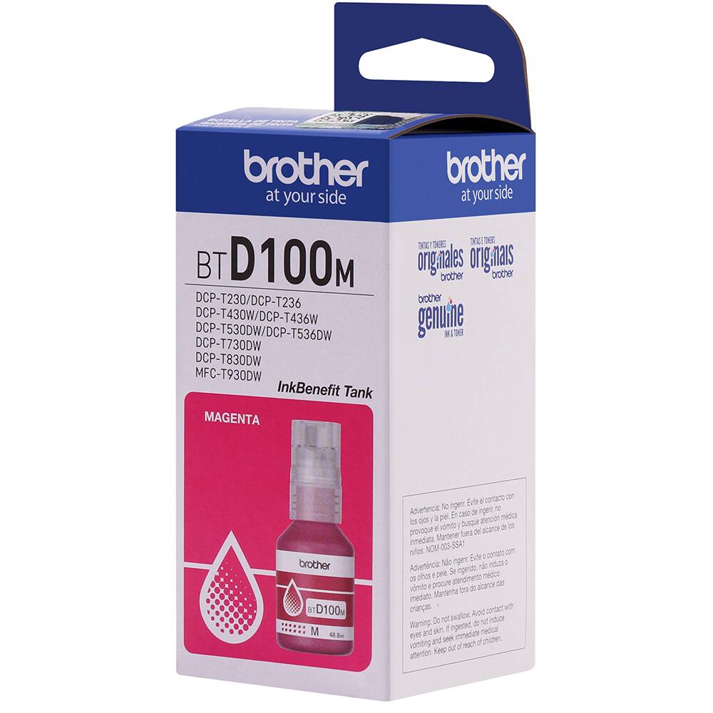 Garrafa de Tinta Brother BTD100M Magenta - Impressorajato