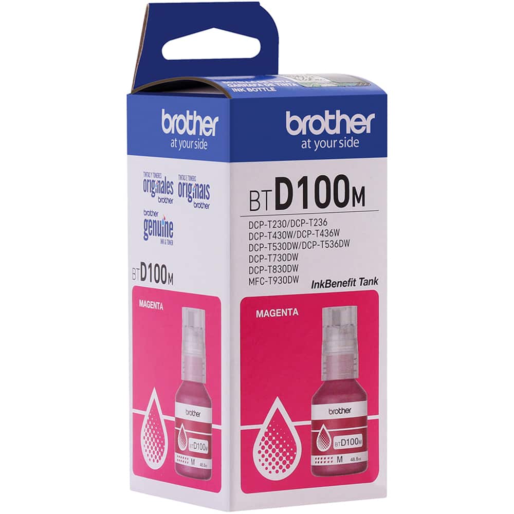 Garrafa de Tinta Brother BTD100M Magenta - Impressorajato
