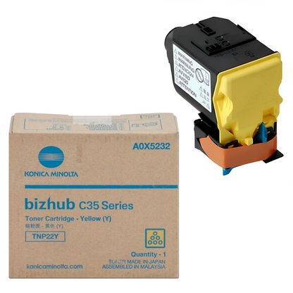 Toner Konica Minolta TNP22Y A0X5232 Amarelo para Bizhub C35
