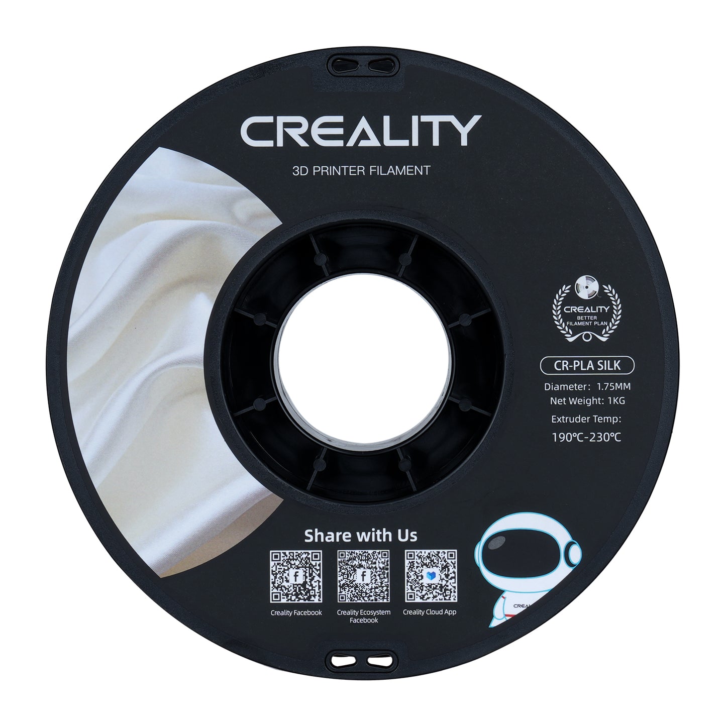 Filamento 3D Creality CR-Silk Prata (Silver) 1.75mm 1kg