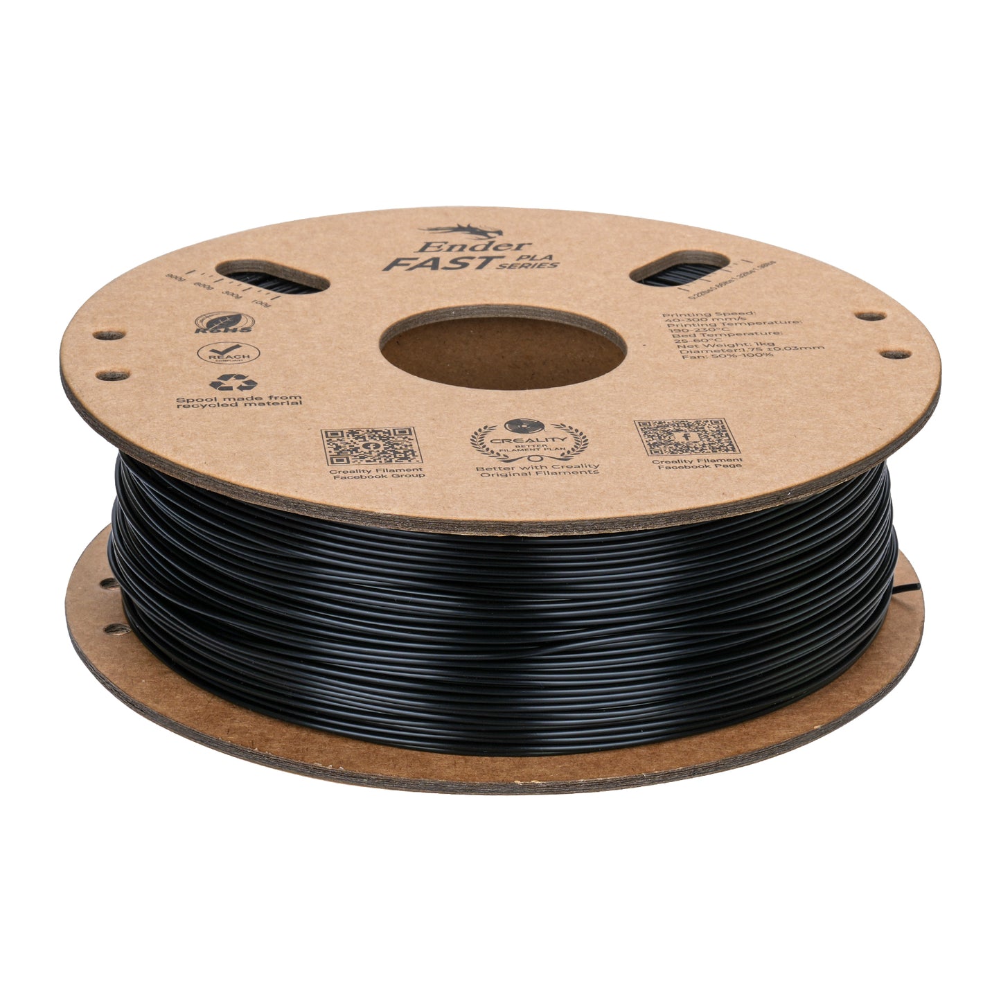 Filamento Creality Ender Fast PLA 1,75mm 1Kg Preto