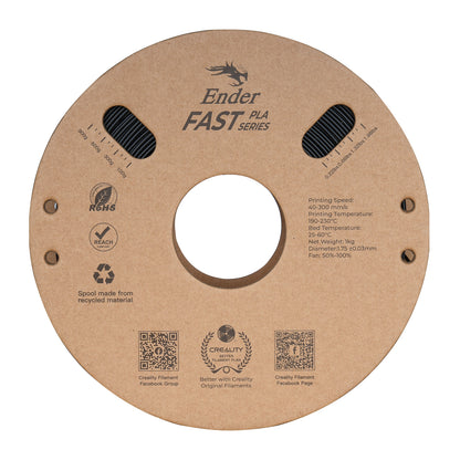 Filamento Creality Ender Fast PLA 1,75mm 1Kg Preto