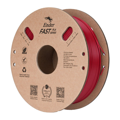 Filamento Creality Ender Fast PLA 1,75mm 1Kg Vermelho Fogo