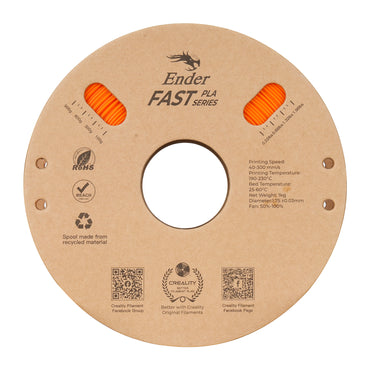 Filamento Creality Ender Fast PLA 1,75mm 1Kg Laranja