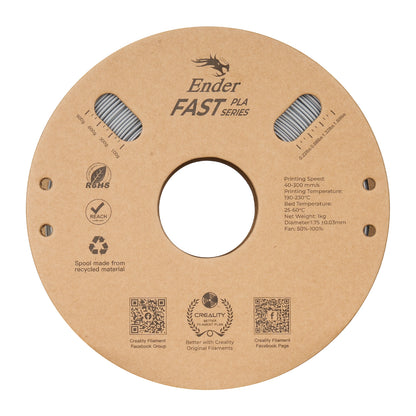 Filamento Creality Ender Fast PLA 1,75mm 1Kg Prata