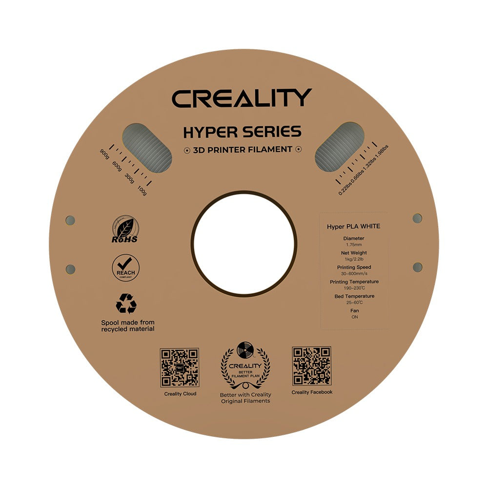 Filamento Creality Hyper PLA 1,75mm 1Kg Branco