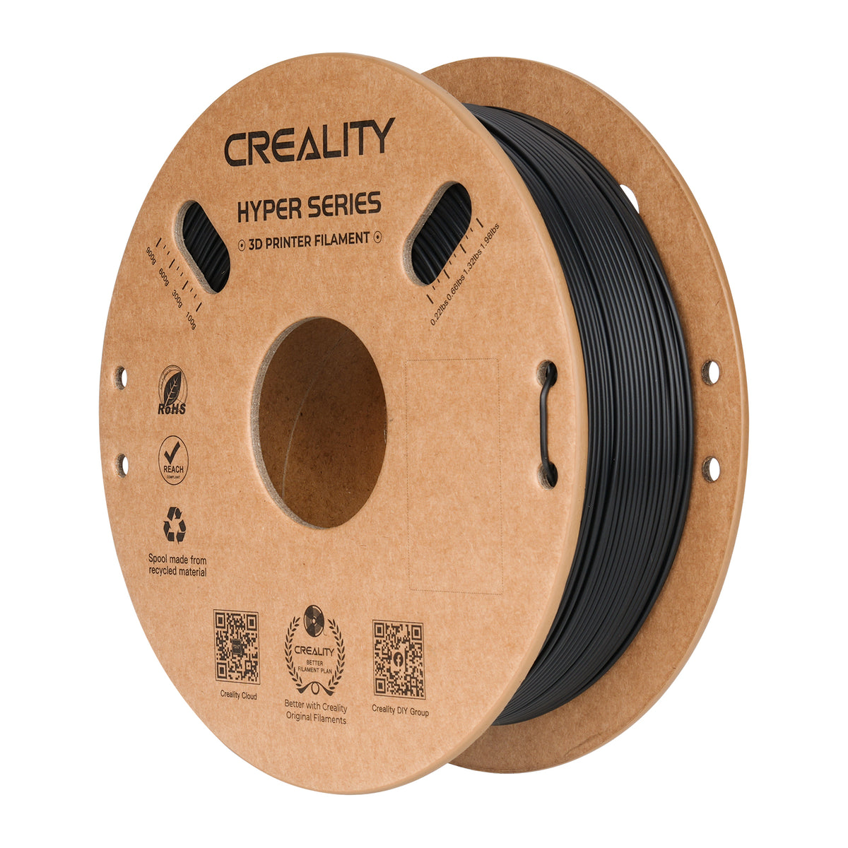 Filamento Creality Hyper PLA 1,75mm 1Kg Preto