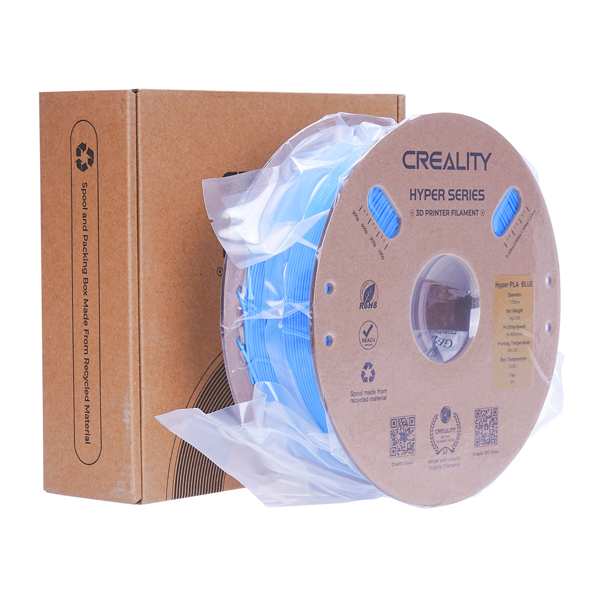 Filamento Creality Hyper PLA 1,75mm 1Kg Azul